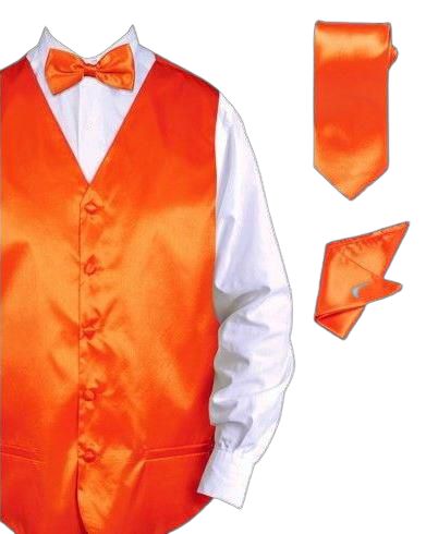 DANIEL ELLISSA Solid Vest Set VS801 Orange - Stylish Women's Casual Outfit for Work, Office, and Everyday Wear