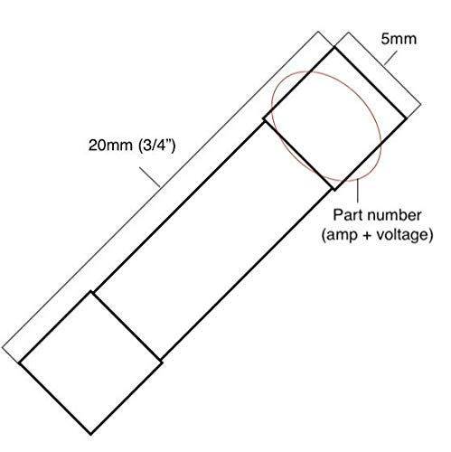 10A 250V Slow Blow Glass Fuses 5x20mm (Pack of 5) - Ceramic Tube Fuse Replacement for Electronics, Appliances & Power Tools - Perfect for Circuit Protection in Home, Office & Industrial Use