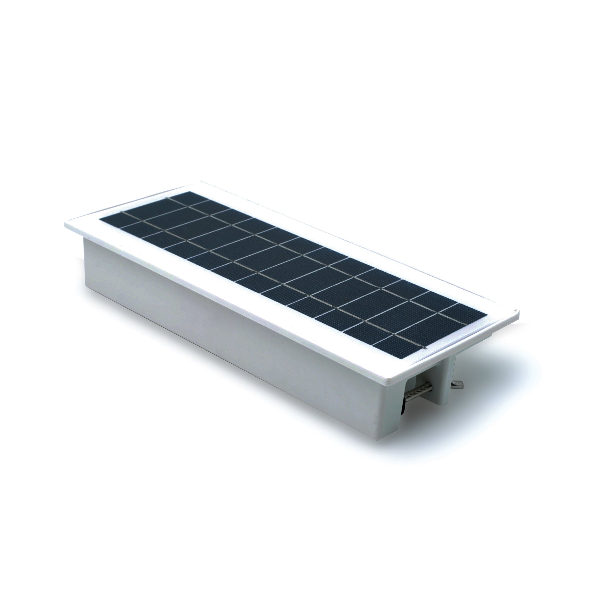 EZ Solar Home Security Floodlight with Gutter Mount - Outdoor Motion Sensor Light for Driveway, Garage & Yard Protection