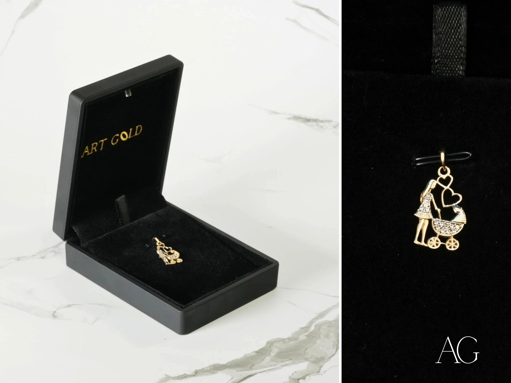 Golden Love CZ Mom Pendant Necklace - Elegant Cubic Zirconia Jewelry Gift for Mother's Day, Birthday, Anniversary | Perfect for Special Occasions & Everyday Wear