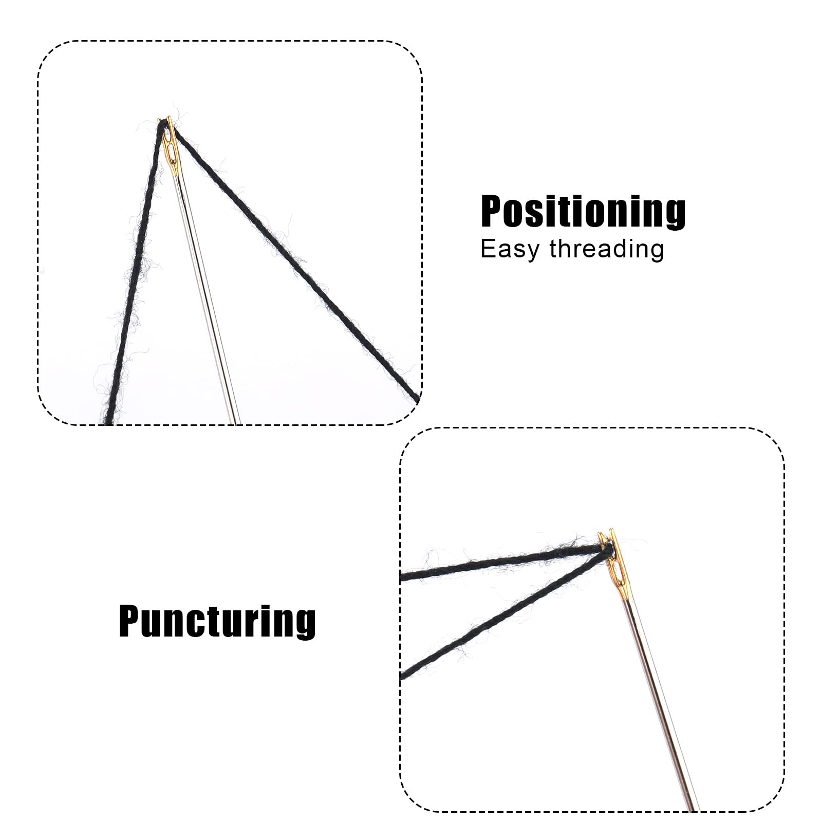 25pcs Self Threading Needles - Stainless Steel Hand Sewing Needles with Wooden Case (3 Sizes) - Perfect for Crochet, Embroidery, Quilting & Needle Storage - Great for DIY Crafts, Sewing Projects & Home Organization