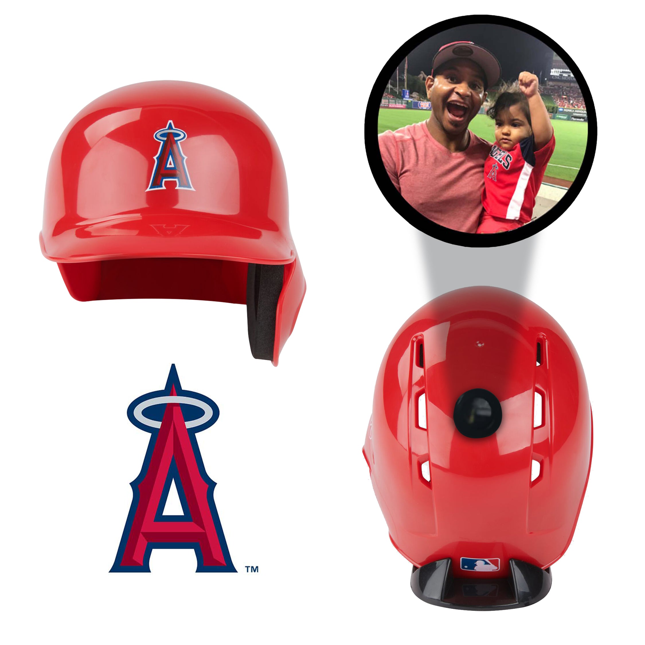 Los Angeles Angels MLB Collectible Mini Batting Helmet - Authentic Baseball Memorabilia for Fans & Collectors - Perfect for Display, Gifts, and Game Day Decor