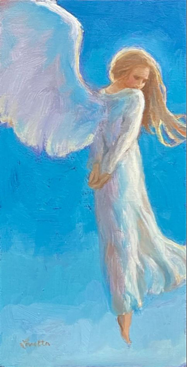 Angel (Blue Sky) Original Artwork - Handmade Wall Decor for Home, Office & Gift - Perfect for Living Room, Bedroom & Wedding Decor