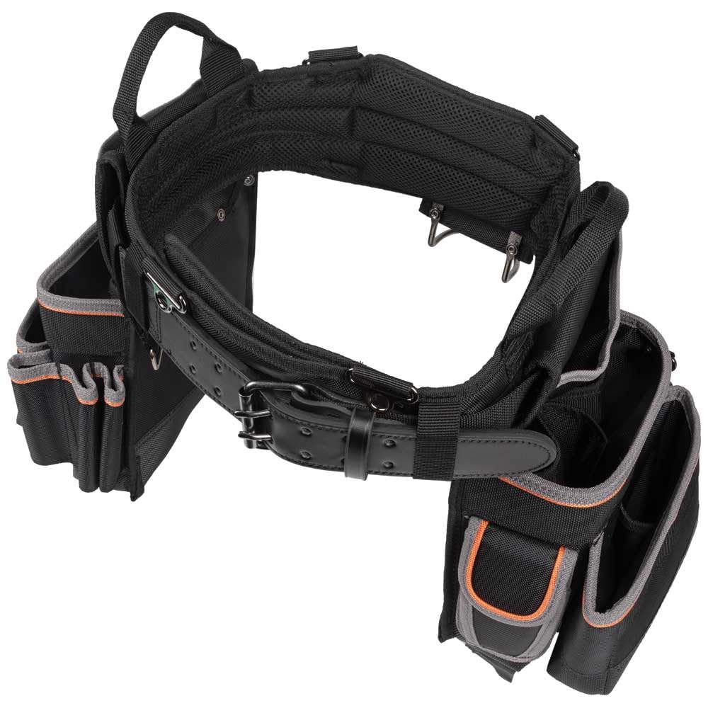Klein Tools 55428 Tradesman Pro Electrician's Padded Tool Belt & Pouch Set - Large Size for Comfort & Durability | Ideal for Electricians, Construction Workers & DIY Projects