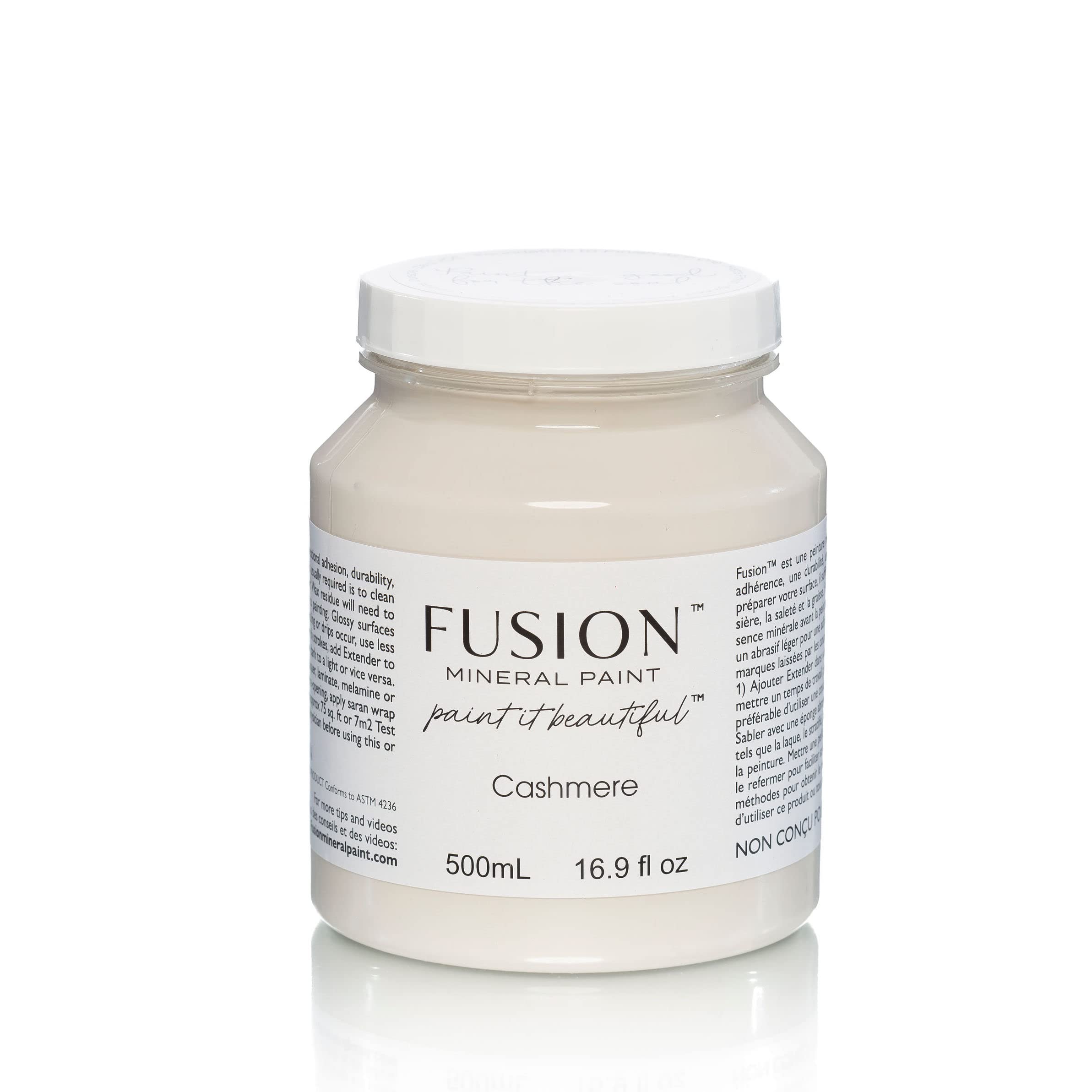 Fusion Mineral Paint - Premium Cashmere Finish (500ml) for Furniture, Cabinets & Home Decor - Eco-Friendly, Non-Toxic Chalk Style Paint