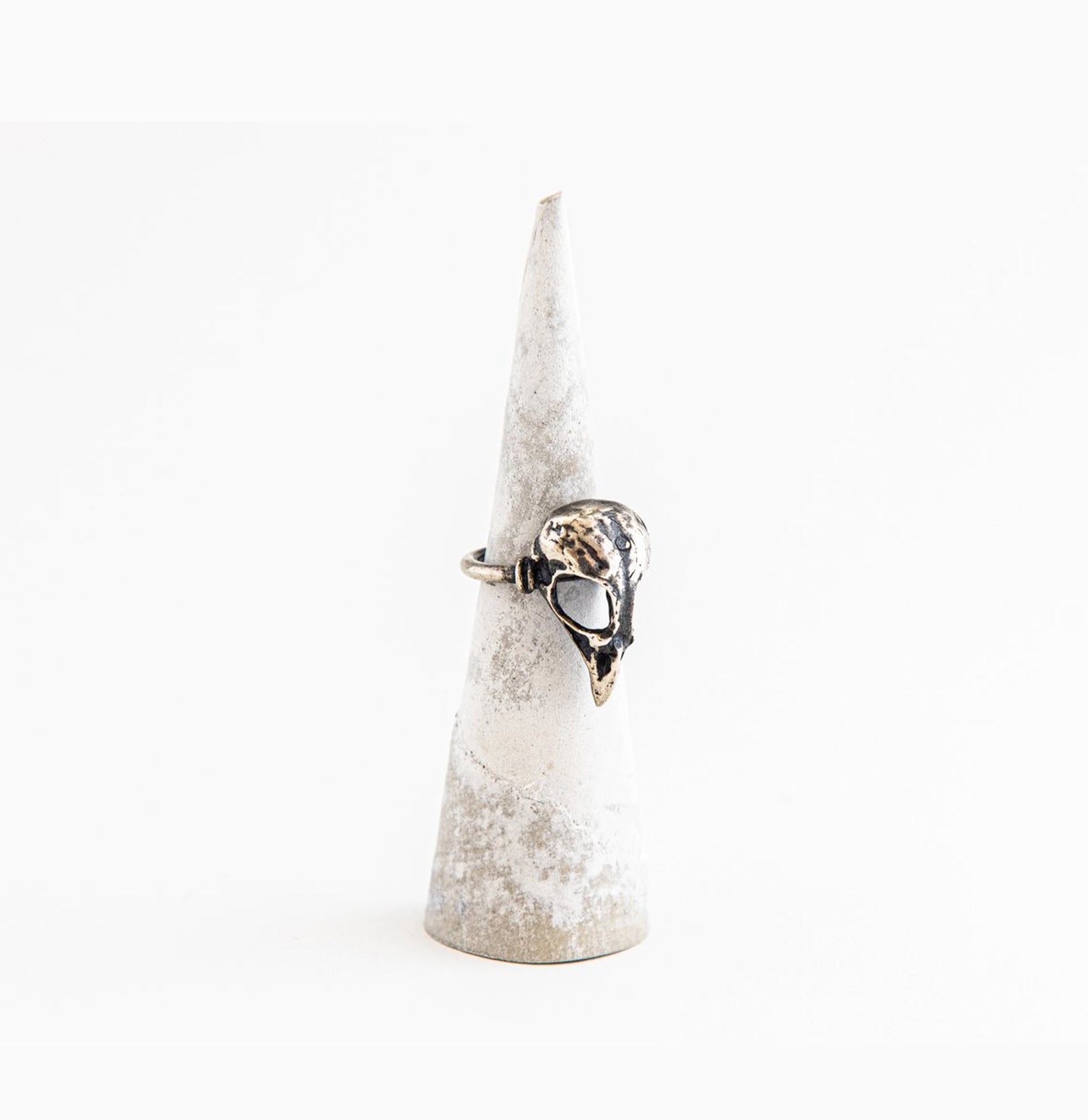 Small Bird Skull Sterling Silver Ring - Gothic Jewelry for Women, Unique Handmade Vintage Style Accessory - Perfect for Halloween, Dark Fashion & Boho Outfits