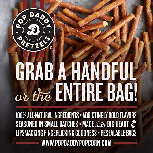 Pop Daddy Flavored Pretzel Sticks - Perrin Beer Cheese Flavor, 3oz Healthy Gourmet Pretzel Snacks (15 Pack) | Perfect for Parties, Movie Nights & Office Snacking