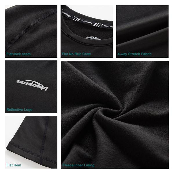 Boys & Girls Black Thermal Compression Shirt - Long Sleeve Base Layer for Cold Weather - CH001 - Perfect for Winter Sports, Running, and Outdoor Activities