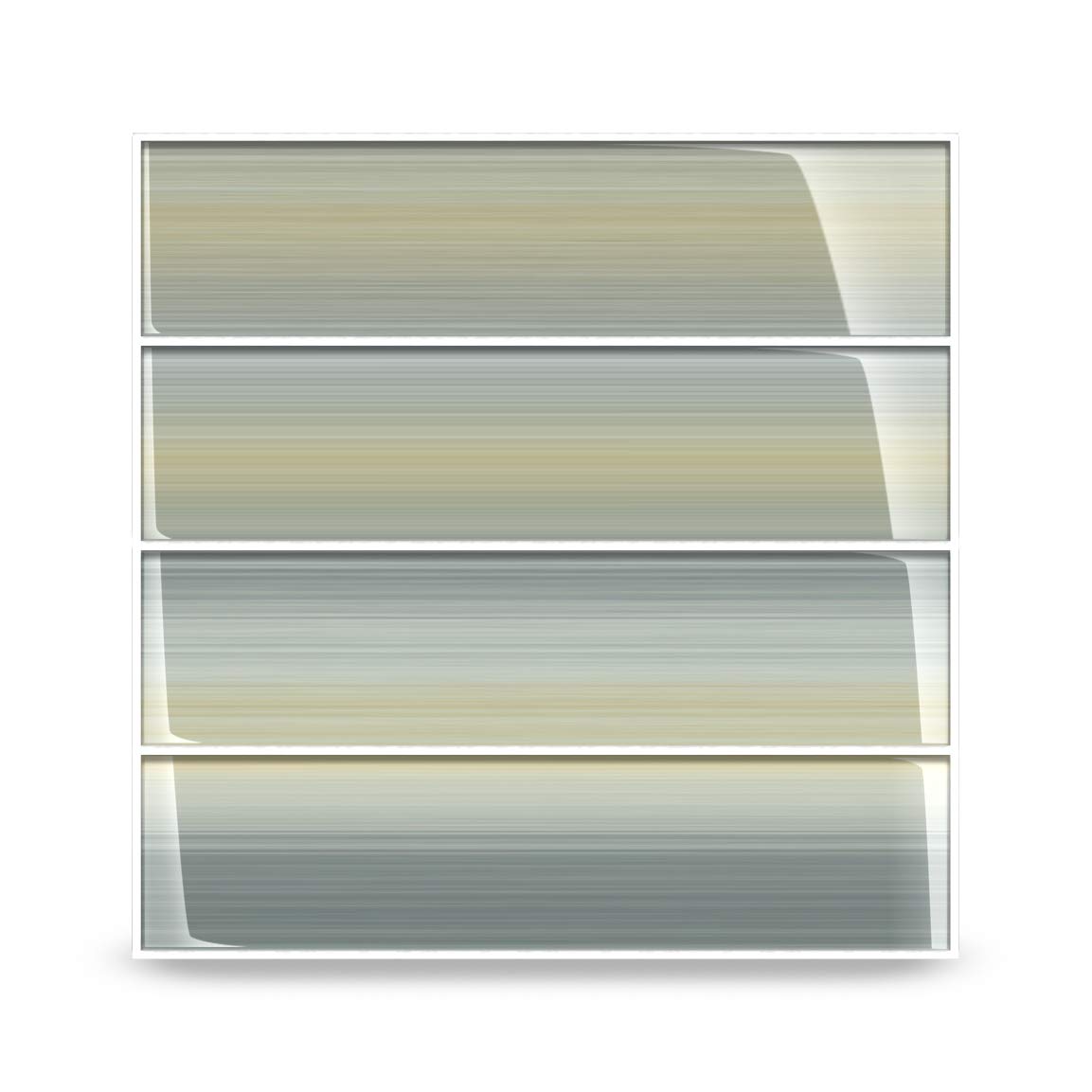 Bodesi Beach Hand Painted Glass Subway Tile 3x12 - Coastal Blue Ceramic Wall Tile for Kitchen Backsplash, Bathroom Shower, and Pool Designs