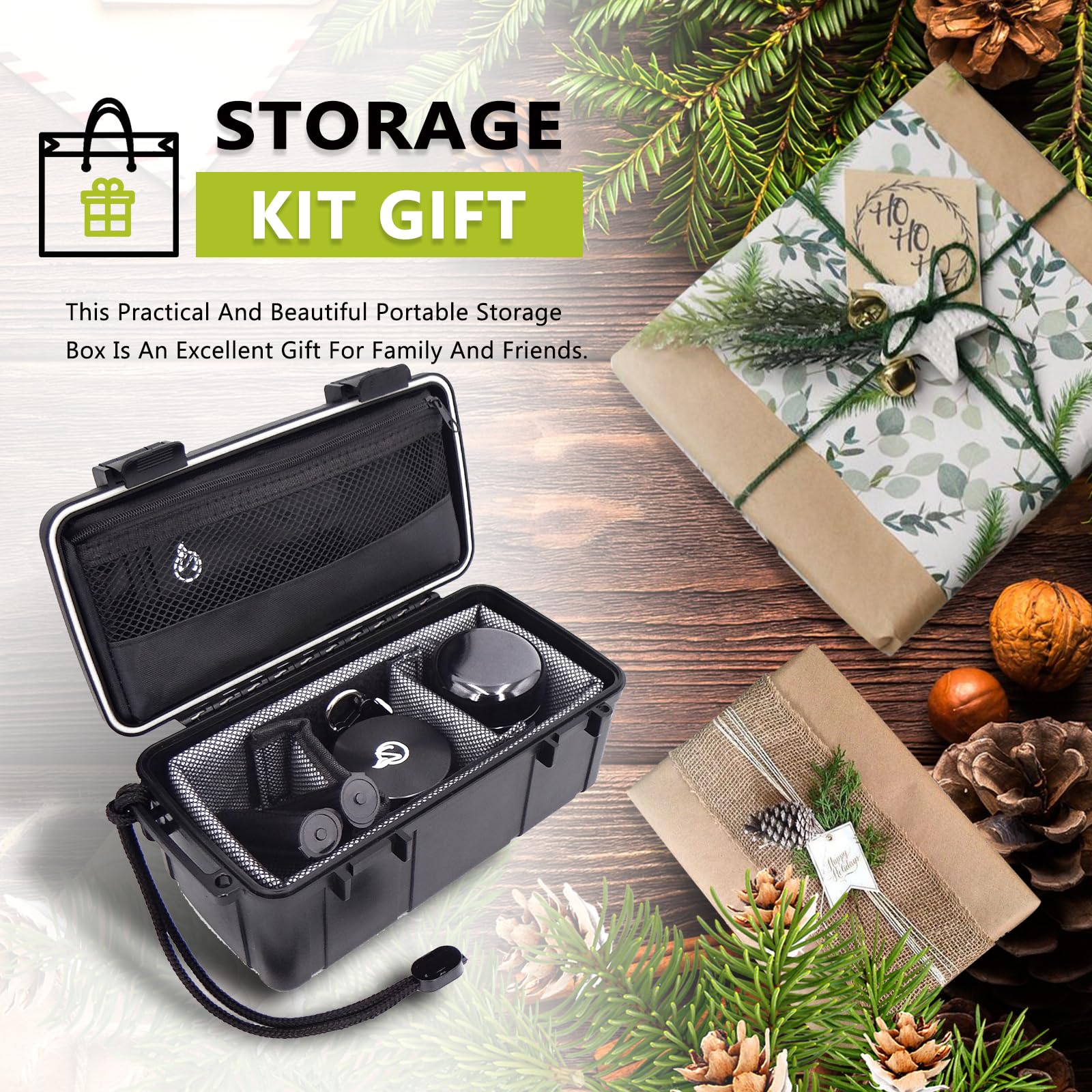 Secure ABS Plastic Storage Box with Lock - Black Organizer for Home & Office