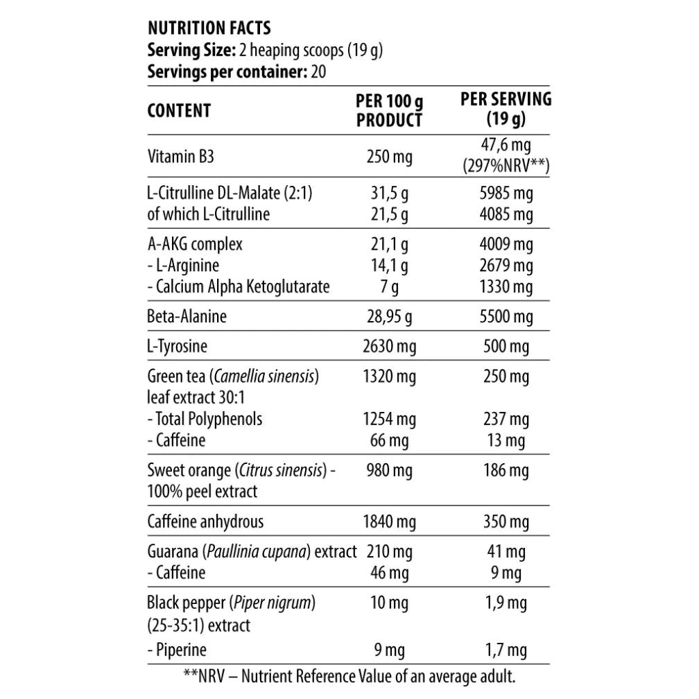 Dorian Yates DY Nutrition Blood And Guts Pre-Workout Supplement - 380g for Muscle Growth & Energy Boost | Perfect for Intense Training & Bodybuilding Workouts