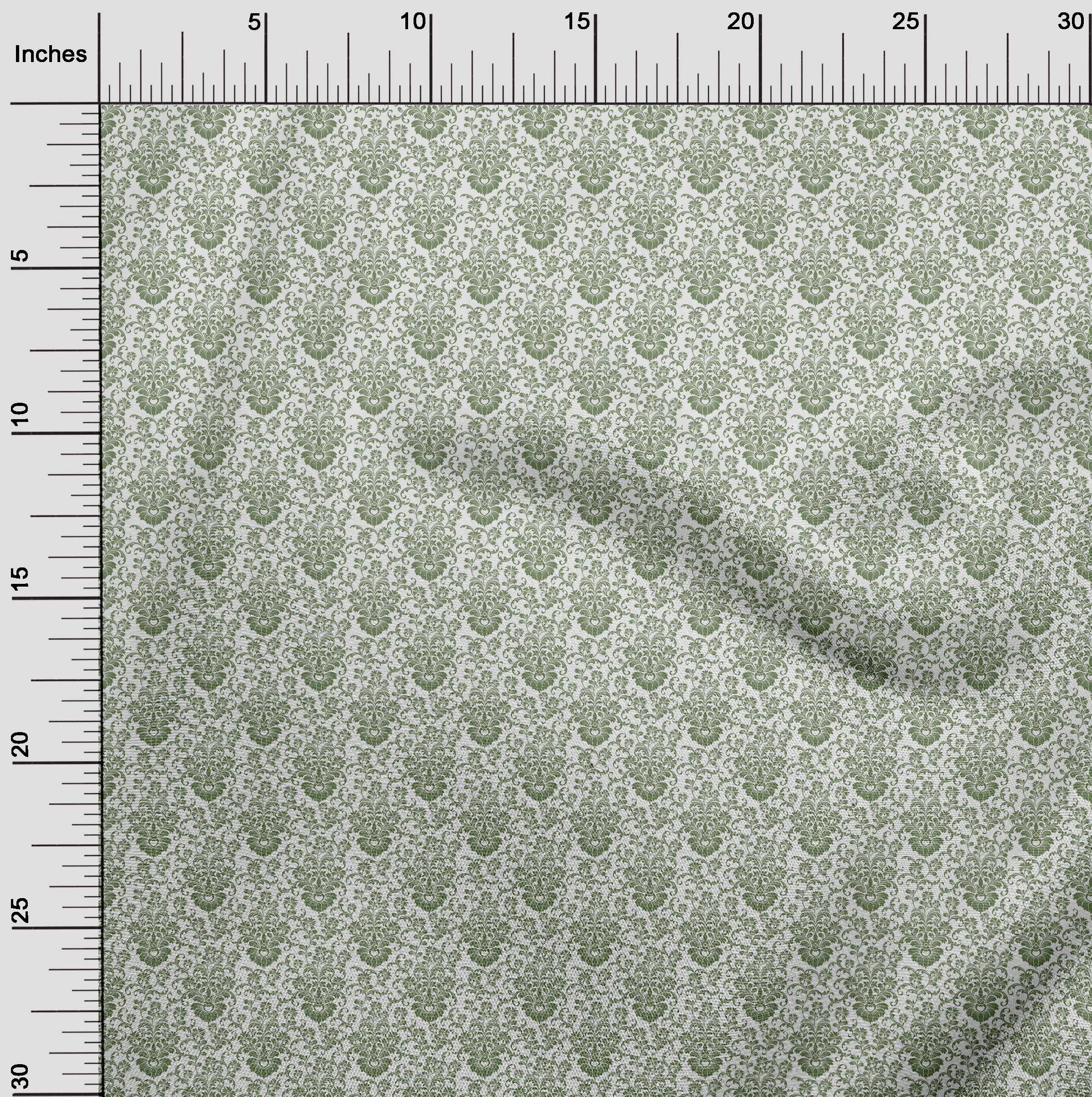 oneOone Velvet White Fabric Toile Sewing Material by The Yard - 58 Inch Wide Printed DIY Clothing & Home Decor Fabric for Dresses, Curtains, Quilting and Craft Projects