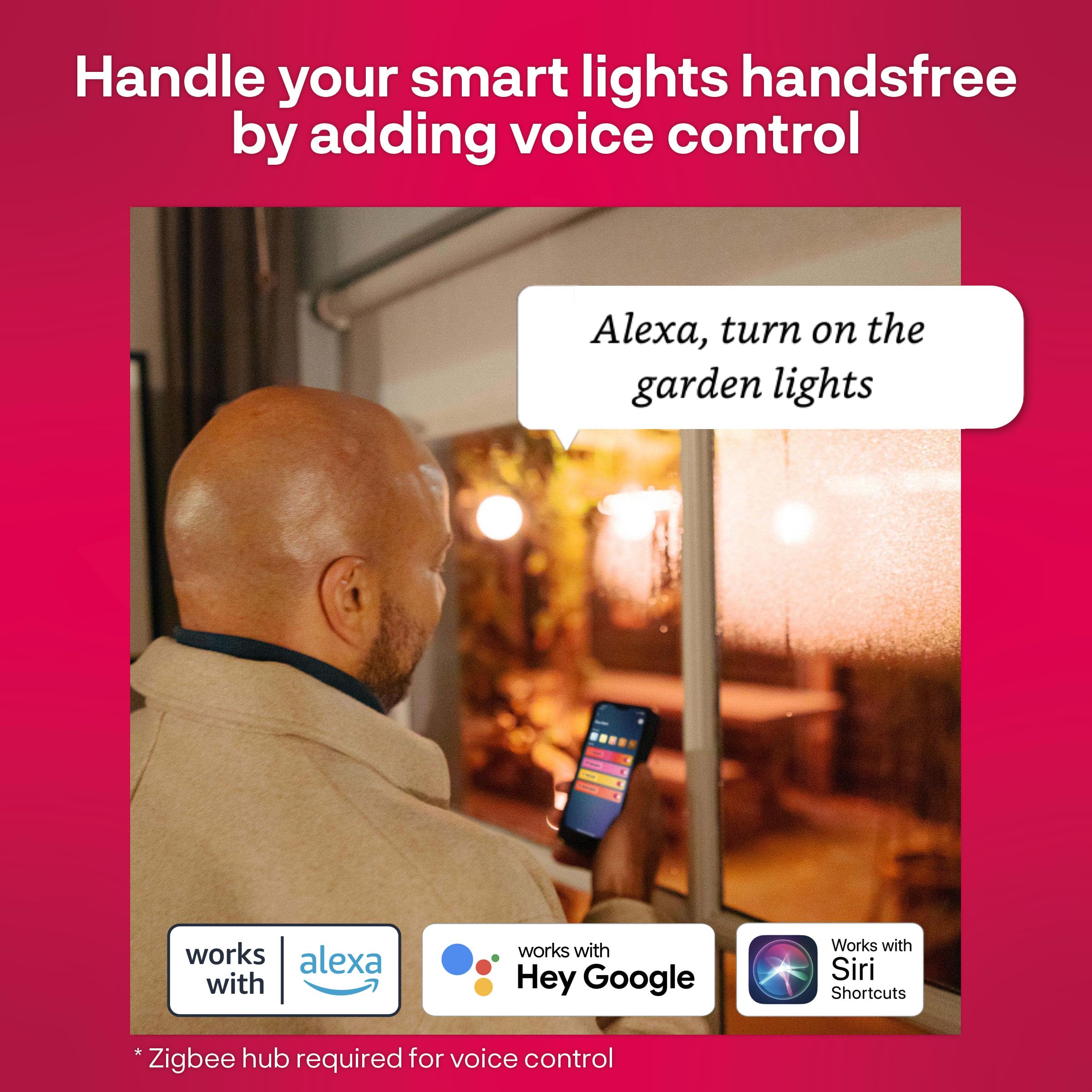 innr Smart Outdoor Pathway Lights - 3 Pack RGBW Color Changing Lights with Power Supply & Control Box, Compatible with Philips Hue, Alexa, Google Assistant, SmartThings (Zigbee Hub Required) - Perfect for Garden, Patio, Walkway, and Landscape Lighting