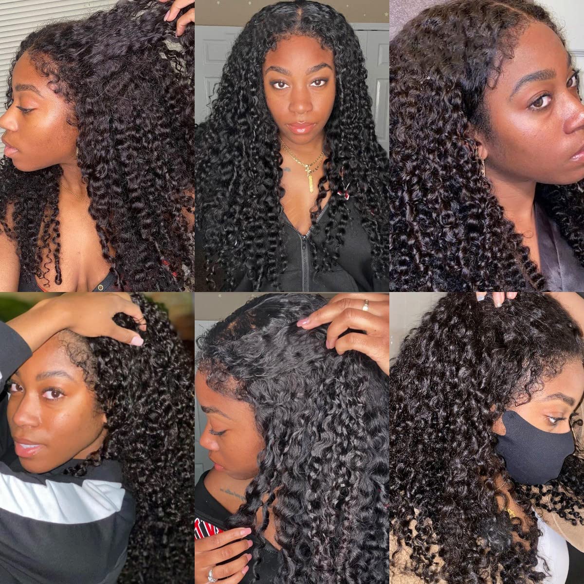 180% Density Kinky 4C Curly Edges Wig - 13x4 HD Transparent Lace Front Human Hair Wig with Pre-Plucked Hairline | Glueless Frontal Wig for Black Women (26inch, Natural Black) | Perfect for Daily Wear, Cosplay & Special Occasions