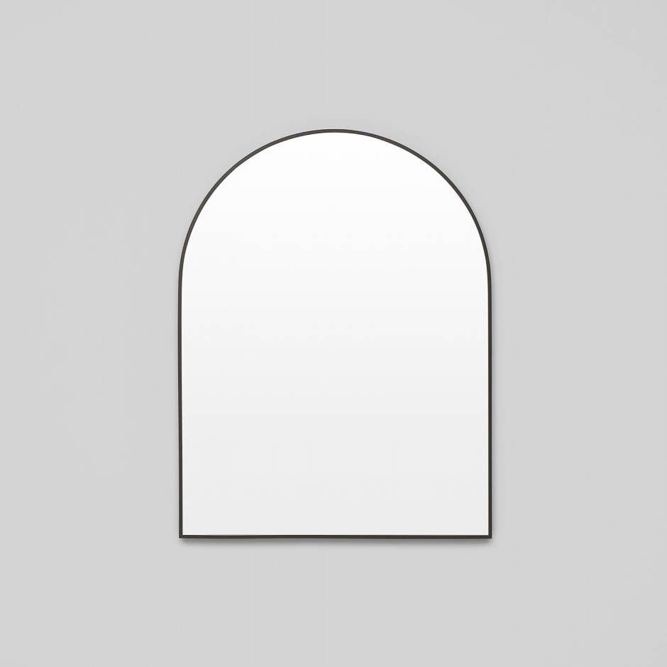 MIDDLE OF NOWHERE Black Simplicity Arch Mirror - 65x85cm Wall Decor for Living Room, Bedroom & Entryway