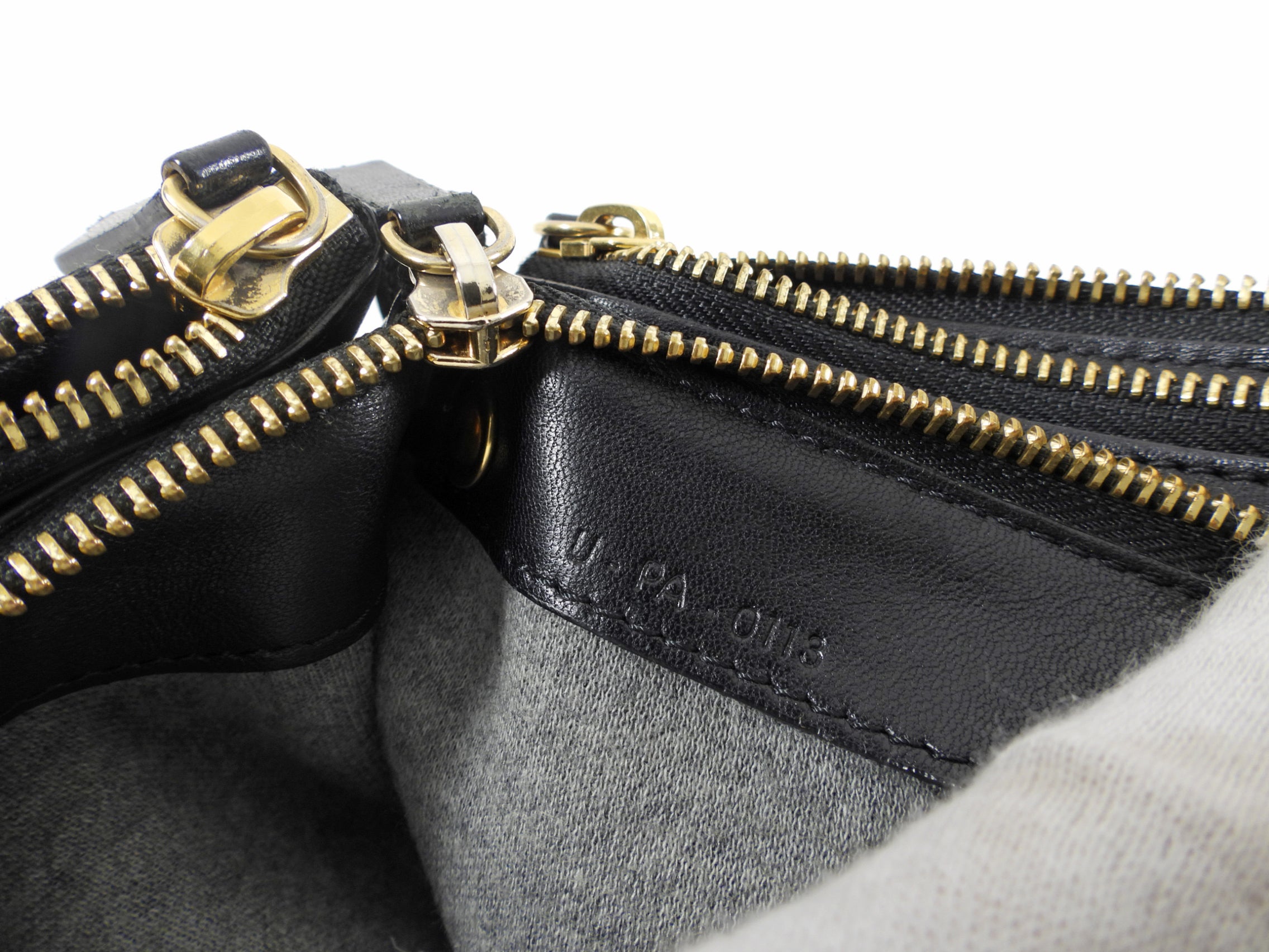 Celine Black Leather Trio Crossbody Bag for Women | Luxury Designer Handbag with Adjustable Strap | Perfect for Work, Travel & Evening Out