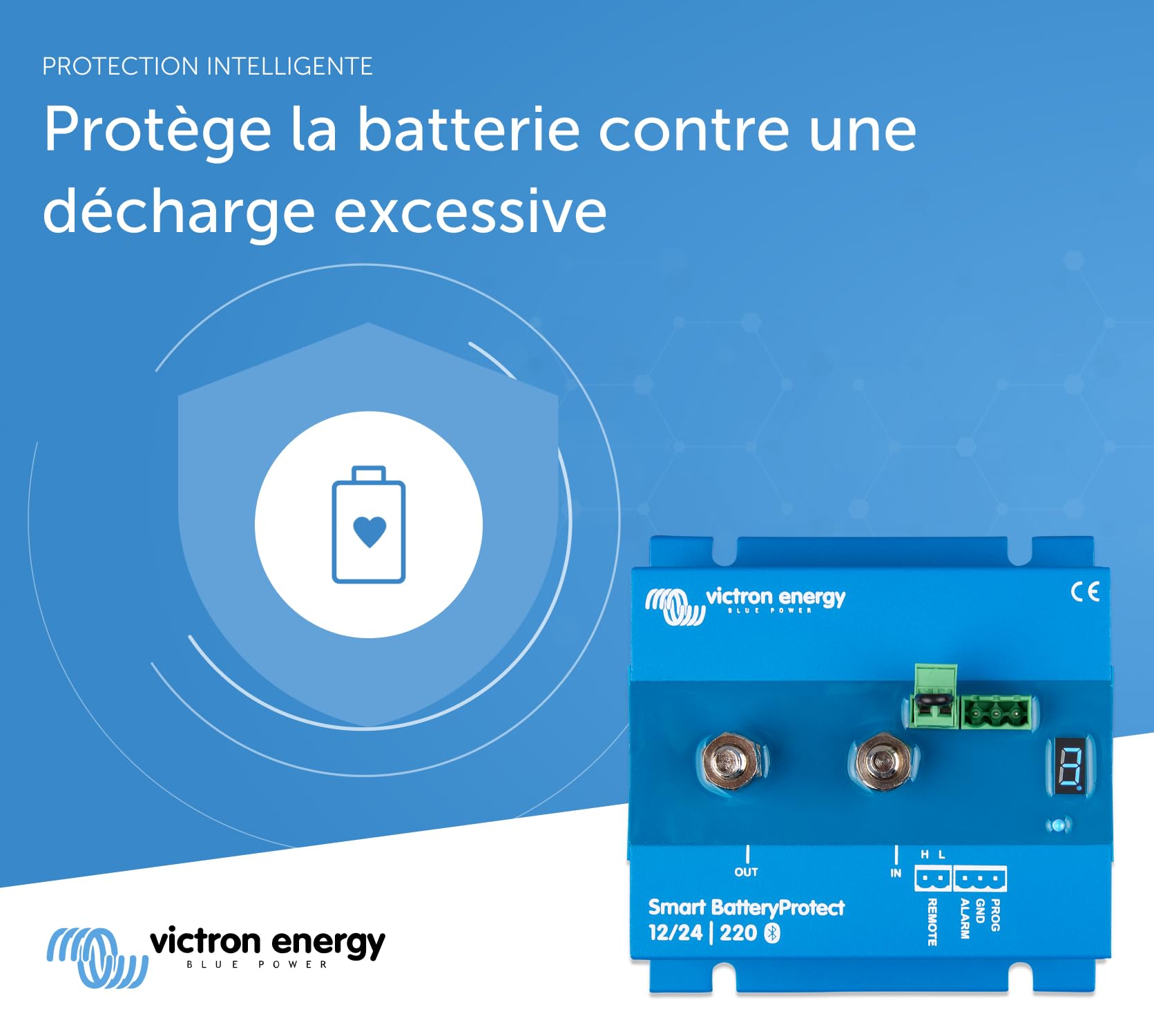 Victron Energy Smart BatteryProtect 12/24V 220A Bluetooth - Battery Management System for RVs, Boats & Solar Power Systems