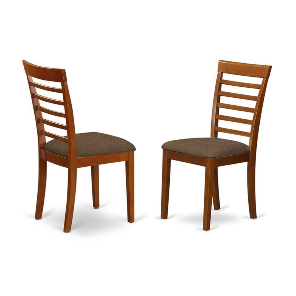 East West Furniture 5-Piece Dining Room Table Set with Butterfly Leaf Extension - 40x78 Inch Rectangle Kitchen Table & 4 Linen Upholstered Chairs, Saddle Brown - Perfect for Family Dinners, Entertaining Guests, and Small Space Dining Areas