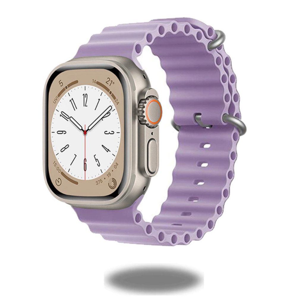 Premium Ocean-Themed Replacement Bands for Apple Watch Series 9/8/7/6/SE - Soft Silicone Sport Strap for Swimming, Surfing & Outdoor Activities
