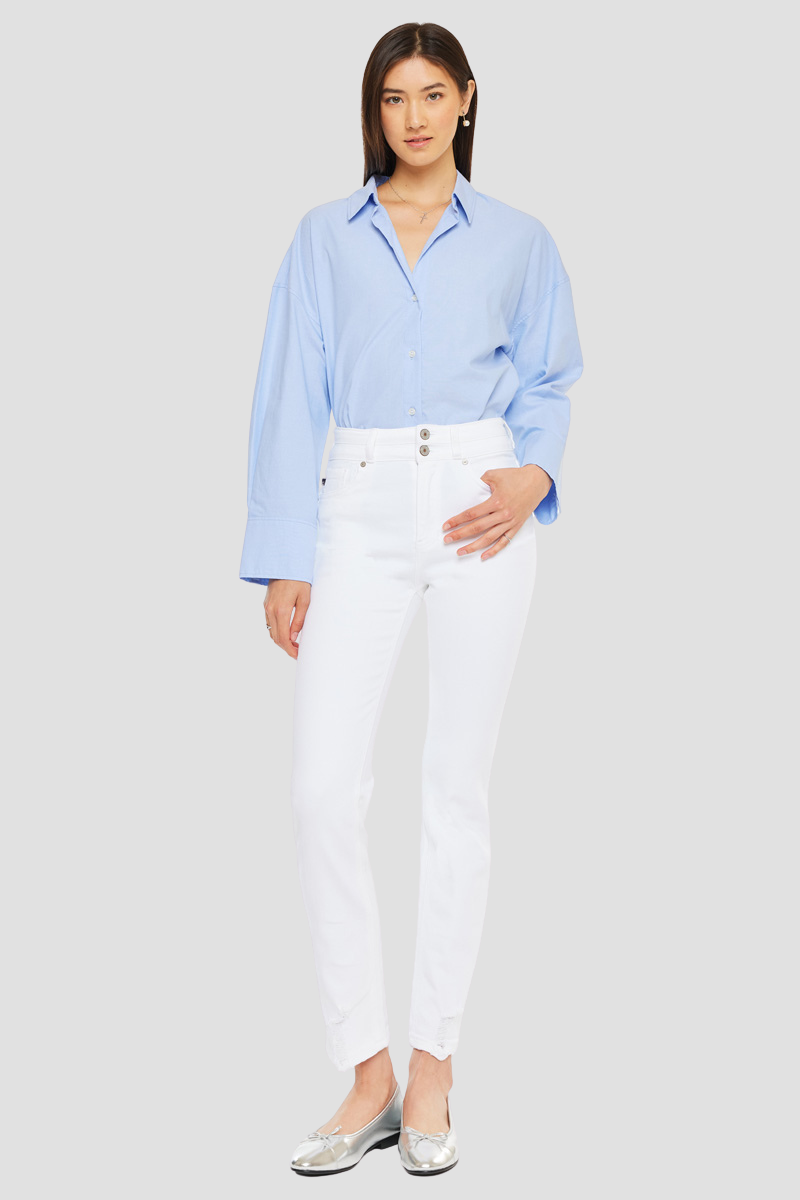 Cadence Ultra High Rise Slim Straight Leg Jeans for Women - Stretchy Denim Pants with Tummy Control - Perfect for Work, Casual Wear & Night Out