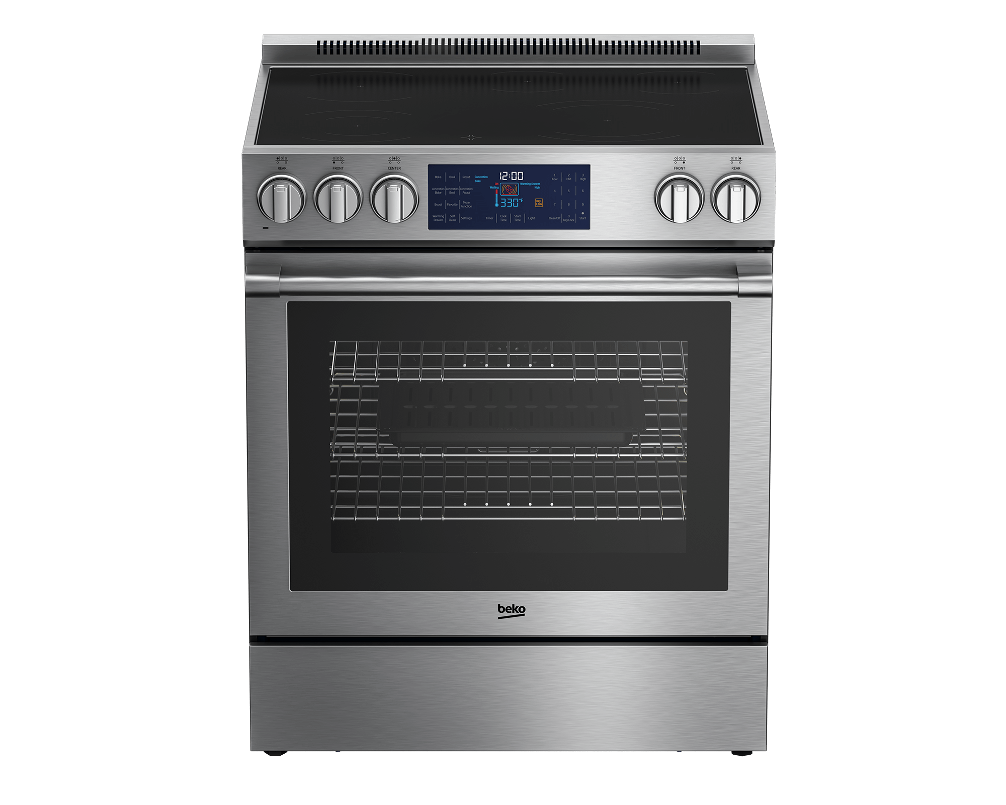 Beko SLER30532SS 30 Inch Stainless Steel Slide-In Electric Range - Perfect for Modern Kitchens & Home Cooking
