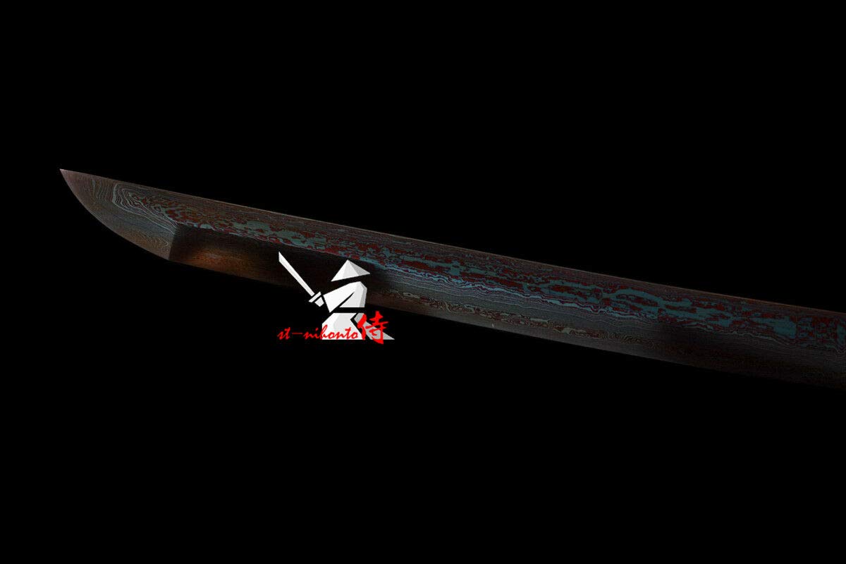 Authentic Japanese KO-Katana Sword - Handcrafted 9260 Silicon Alloy Folded Spring Steel Blade - Perfect for Martial Arts Training, Cosplay & Collectors