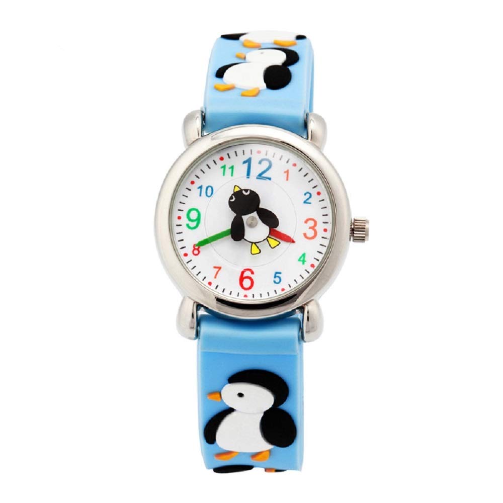 Waterproof Digital Analog Kids Watch for Boys & Girls 3-10 Years Old - 3D Cute Cartoon Silicone Band Wristwatch for Toddlers | Perfect for School, Swimming & Outdoor Activities