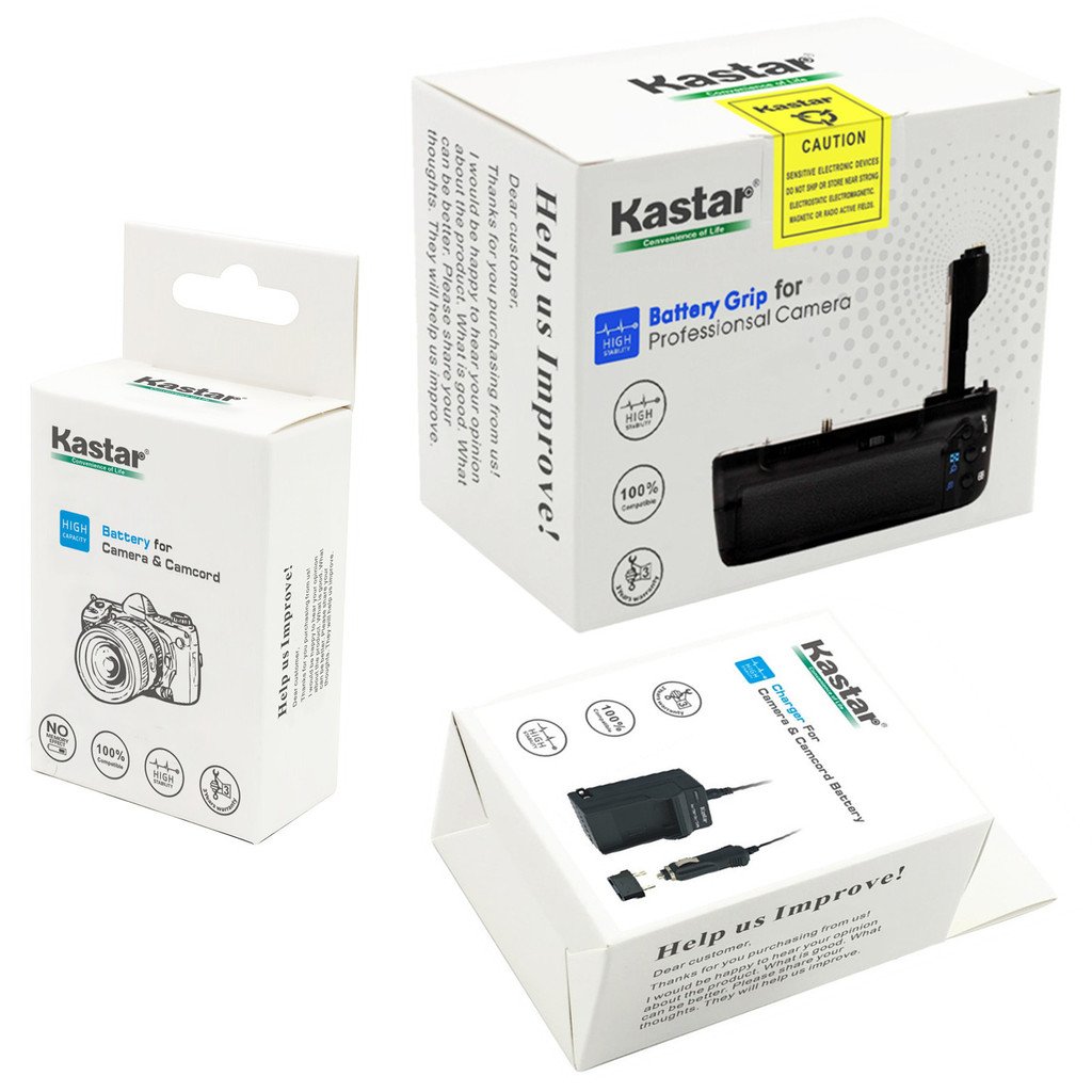 Kastar Infrared Remote Control Pro Vertical Battery Grip with Built-in 2.4G Wireless Control + 2 x NP-FW50 Replacement Batteries + Charger Kit for Sony ILCE-A6300/A6300 DSLR Camera - Perfect for Photography, Videography & Travel Shooting