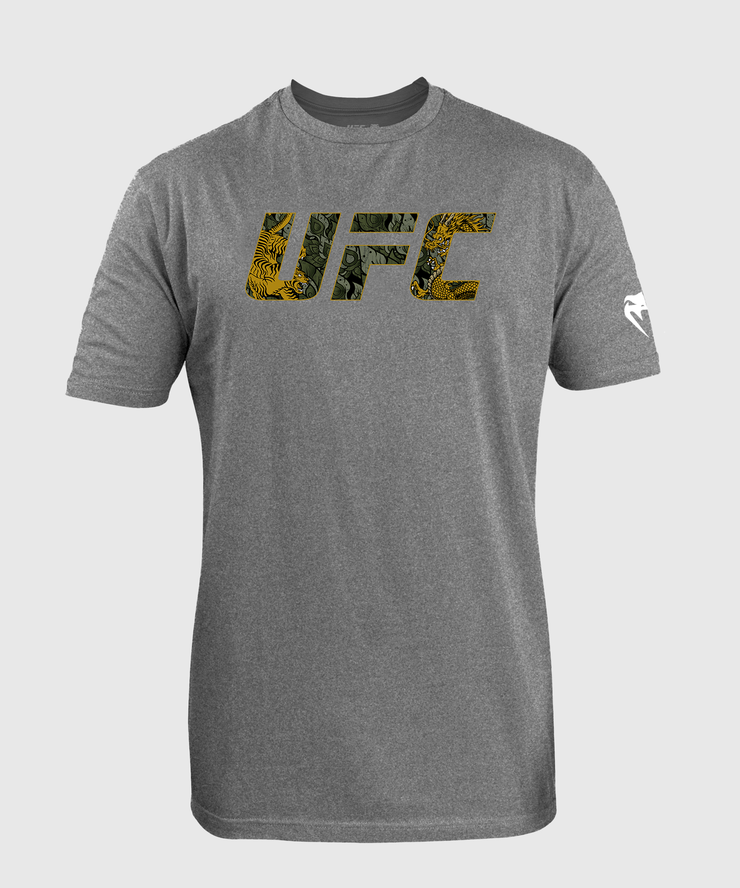 Men's UFC Unrivaled by Venum Heather Grey Valentina Shevchenko T-Shirt - Lightweight MMA Training & Casual Wear for Fight Fans