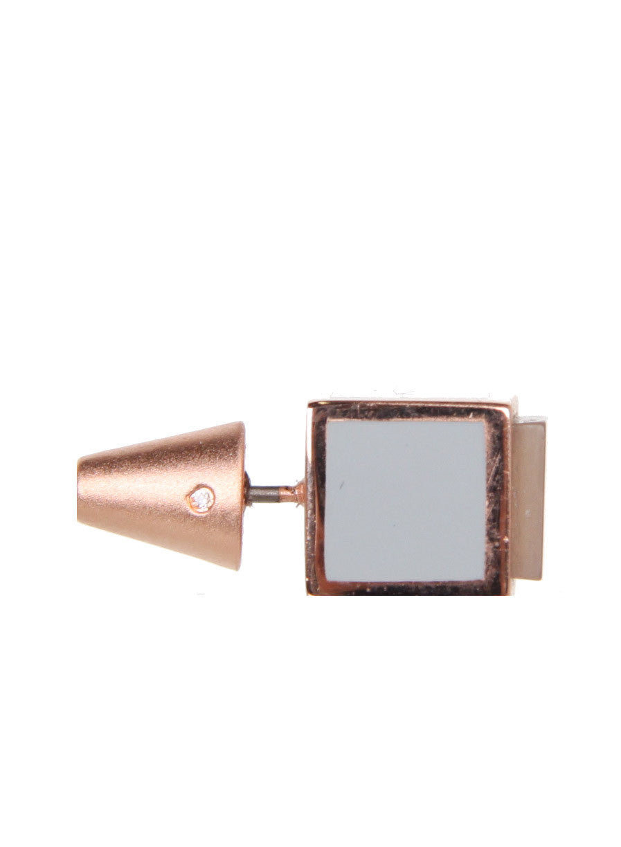 Elegant Cubic Zirconia Stud Earrings for Women - Minimalist Inlaid Cube Design - Perfect for Everyday Wear, Parties & Gifts