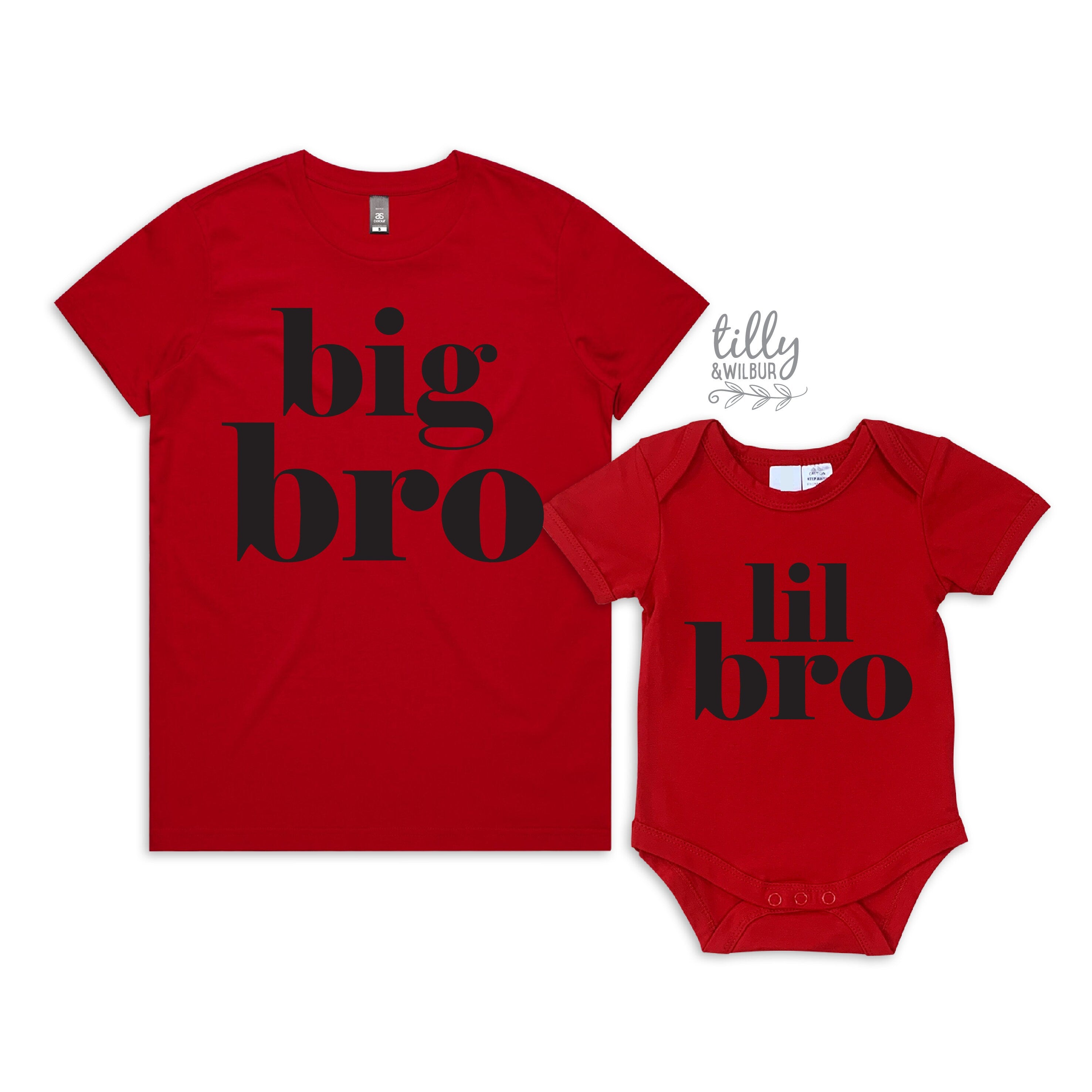 Big Brother Little Brother Matching Outfits - Multiple Colors & Sizes Available - Perfect for Sibling Photos, Family Events & Special Occasions