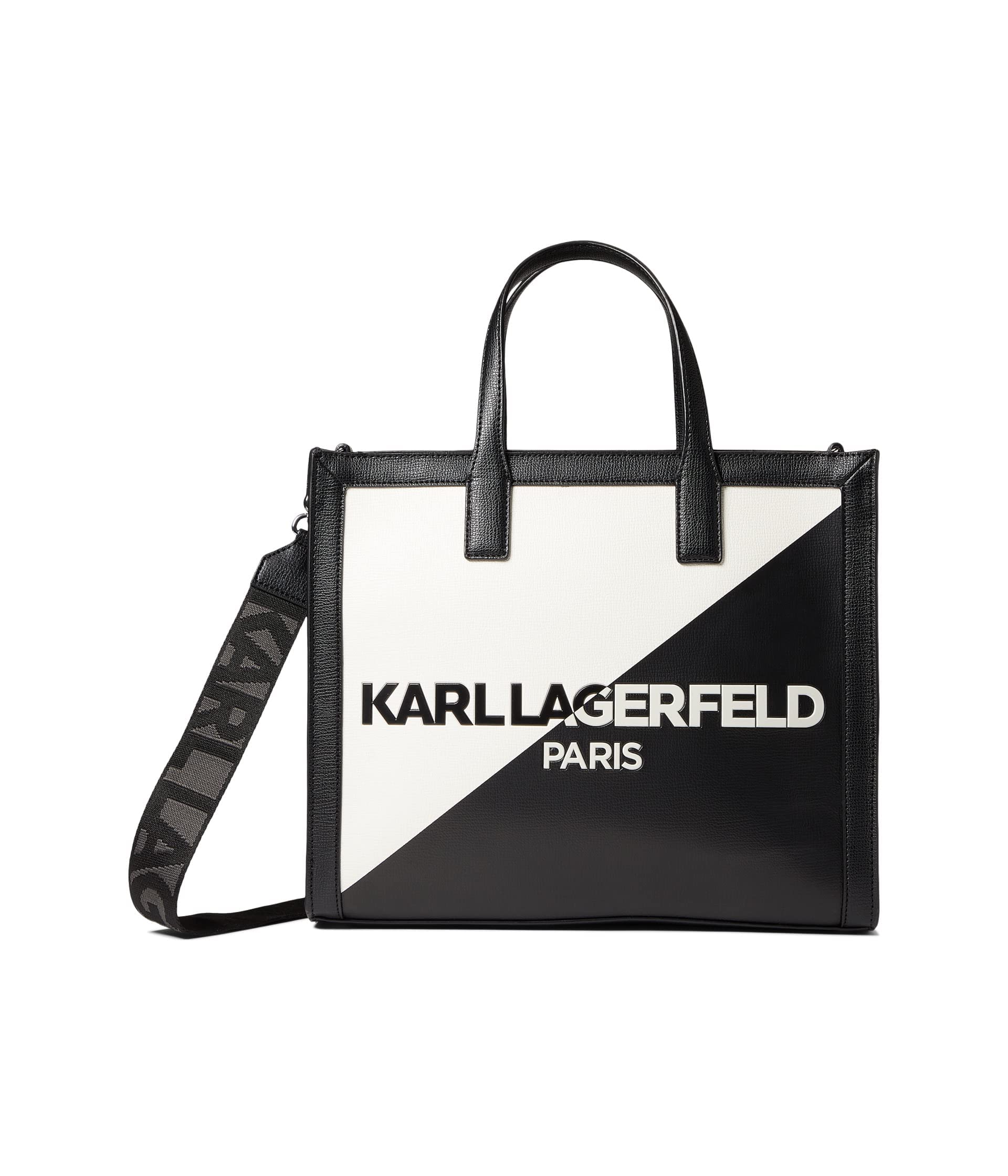 Paris Nouveau Tote Bag - Stylish Black & White Handbag for Women | Perfect for Work, Travel & Everyday Use