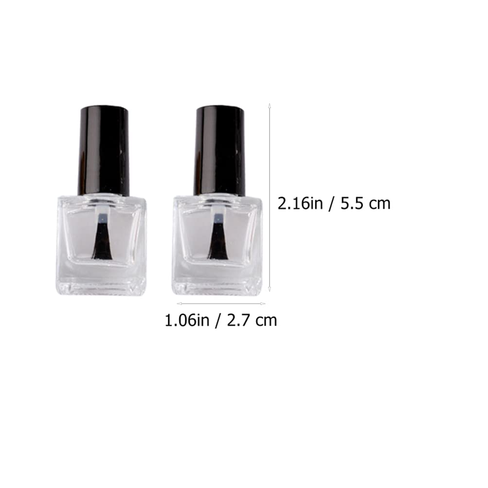 FOMIYES 20pcs Empty Glass Nail Polish Bottles with Lids & Brushes - Refillable Containers for DIY Nail Art, Terrarium, Sample Storage - Durable Plastic ABS Manicure Tools for Professional & Home Use