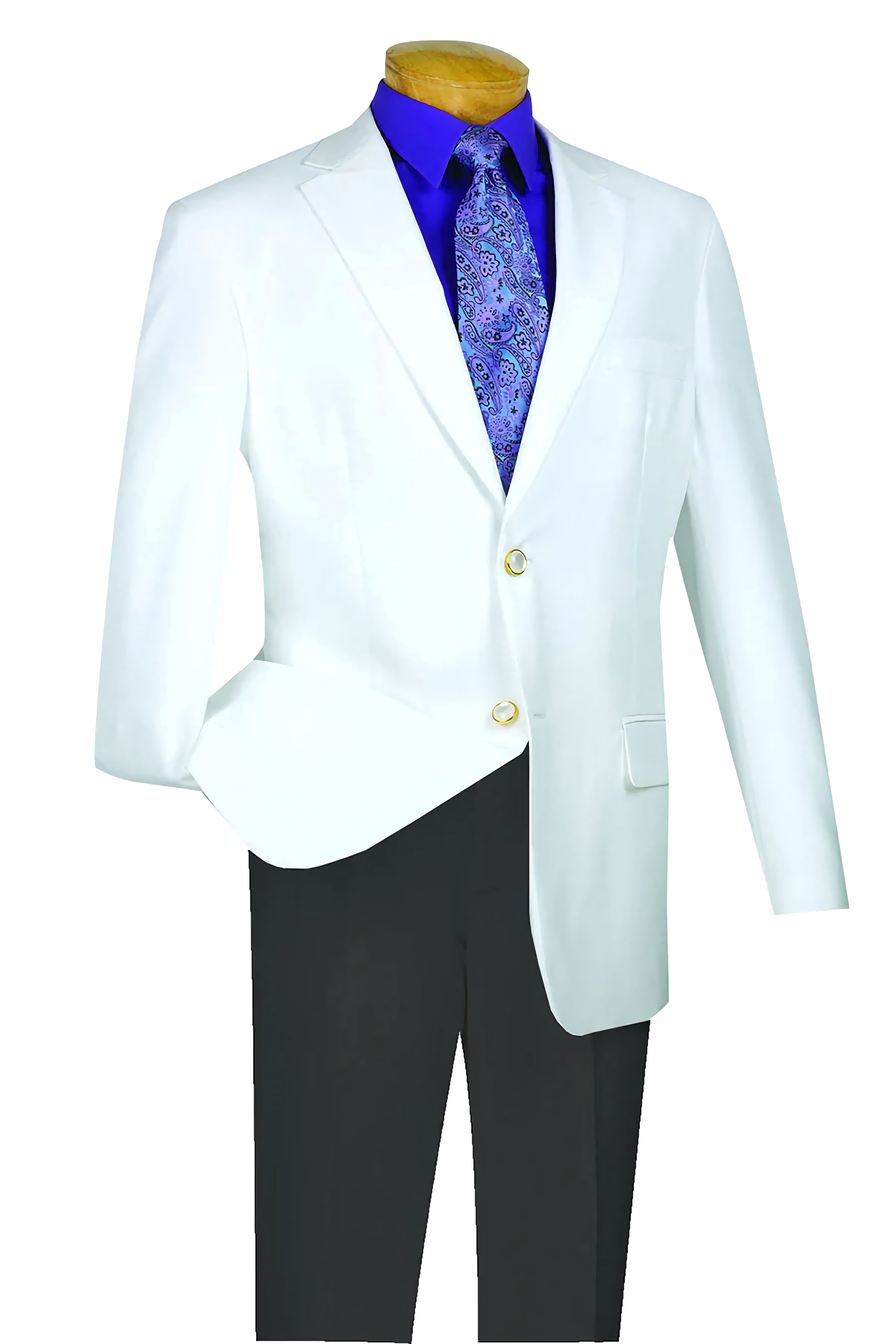 Men's White Regular Fit Everyday Blazer Jacket - Classic Office Wear & Casual Outfit for Business Meetings & Smart Events