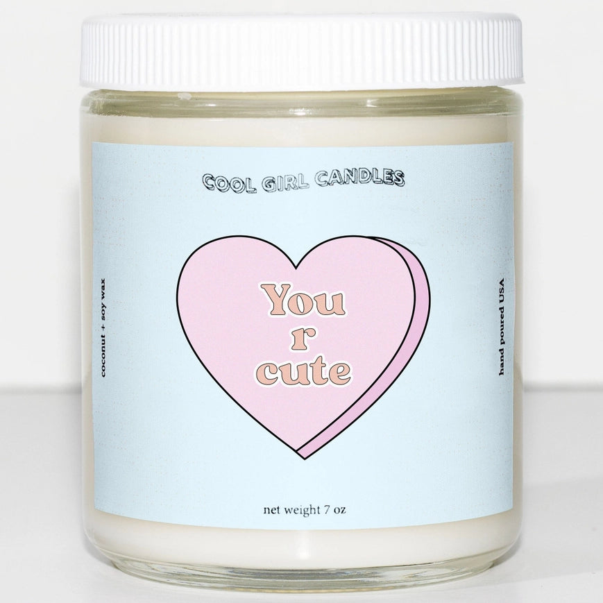 You R Cute Scented Soy Candle - Handmade Aromatherapy Candles for Home, Gifts, Relaxation & Romantic Ambiance