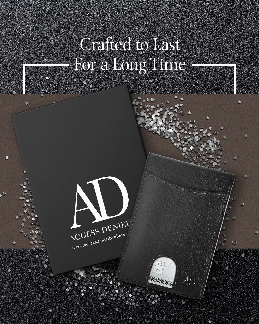 Premium Genuine Leather Men's Wallet - Slim RFID Blocking Bifold with Money Clip | Credit Card Holder for Front Pocket | Perfect for Everyday Use, Travel & Business