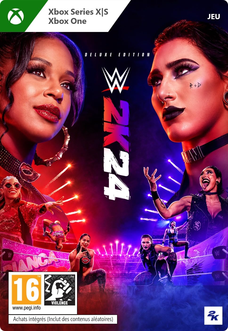 WWE 2K24 Deluxe Edition - Xbox One & Xbox Series X|S Digital Download Code | Wrestling Video Game for WWE Fans & Gamers | Perfect for Tournaments, Online Battles & Solo Play