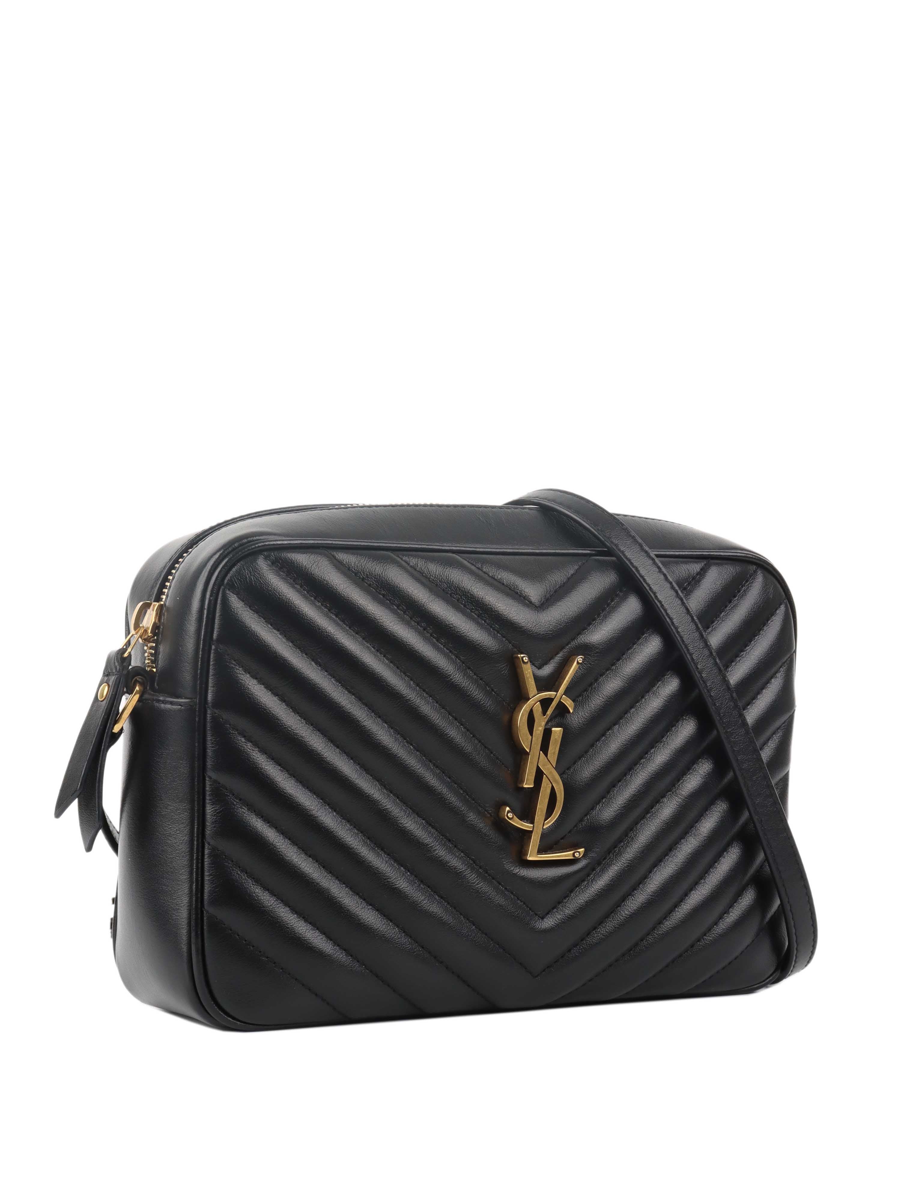 Saint Laurent Black Lou Camera Bag - Stylish Crossbody Bag for Women | Perfect for Travel, Parties & Everyday Use