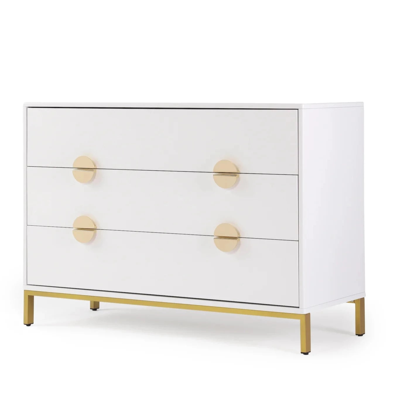 Chicago 3 Drawer Dresser - Solid Wood Bedroom Chest of Drawers for Storage | Perfect for Home, Office & Dorm Organization