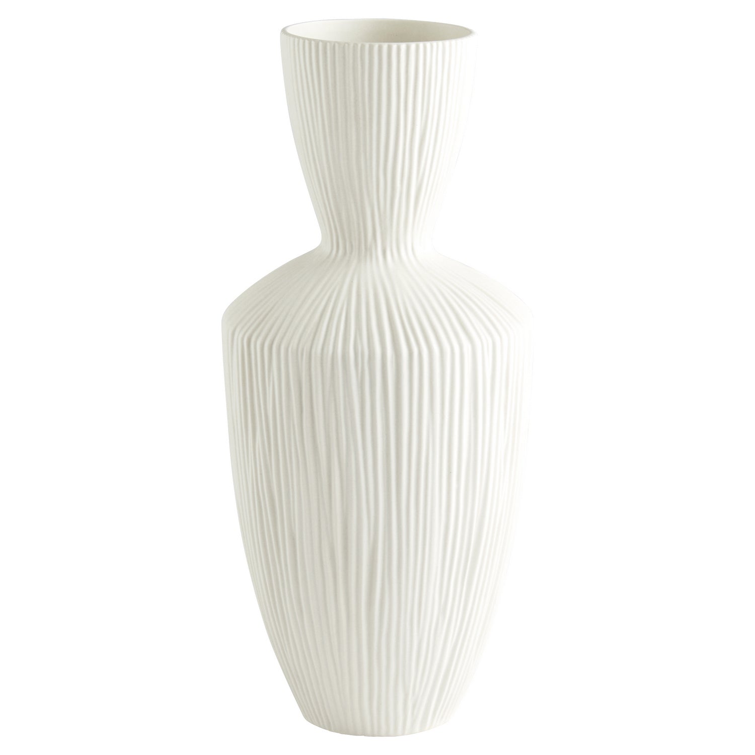 Cyan Design 11209 Bravo Vase - Large White Ceramic Vase for Home Decor, Living Room, Dining Table Centerpiece, Wedding & Event Floral Arrangements