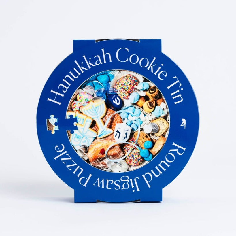 Hanukkah Cookie Tin 750 Piece Jigsaw Puzzle - Festive Holiday Puzzle for Family Game Nights & Hanukkah Celebrations