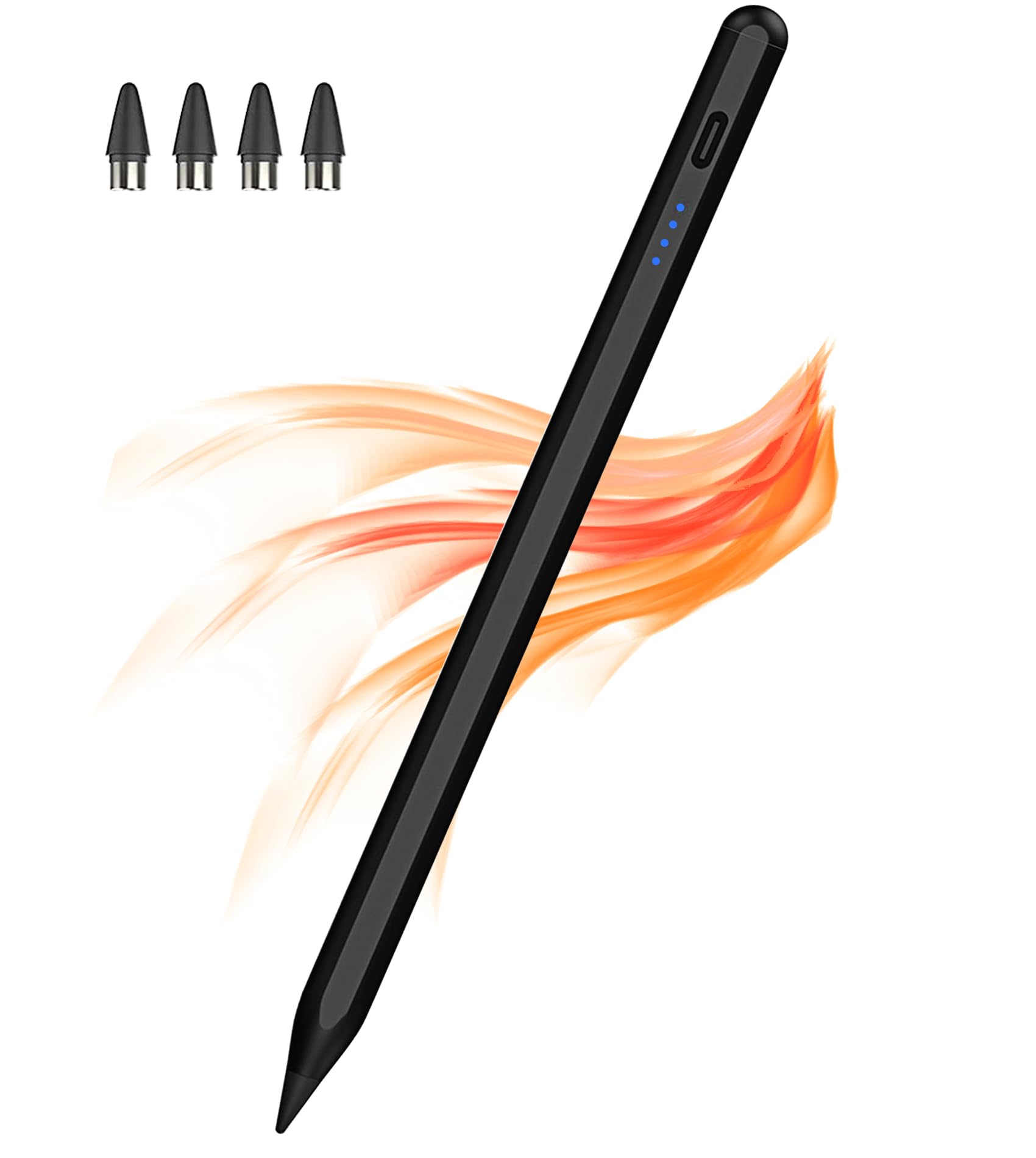 DOGAIN Active Stylus Pen for iPad/iPhone/Android - Rechargeable Magnetic POM Tip Stylus for Touch Screens (iPad Pro/Air/Mini & More) - Perfect for Drawing, Note-Taking & Digital Art