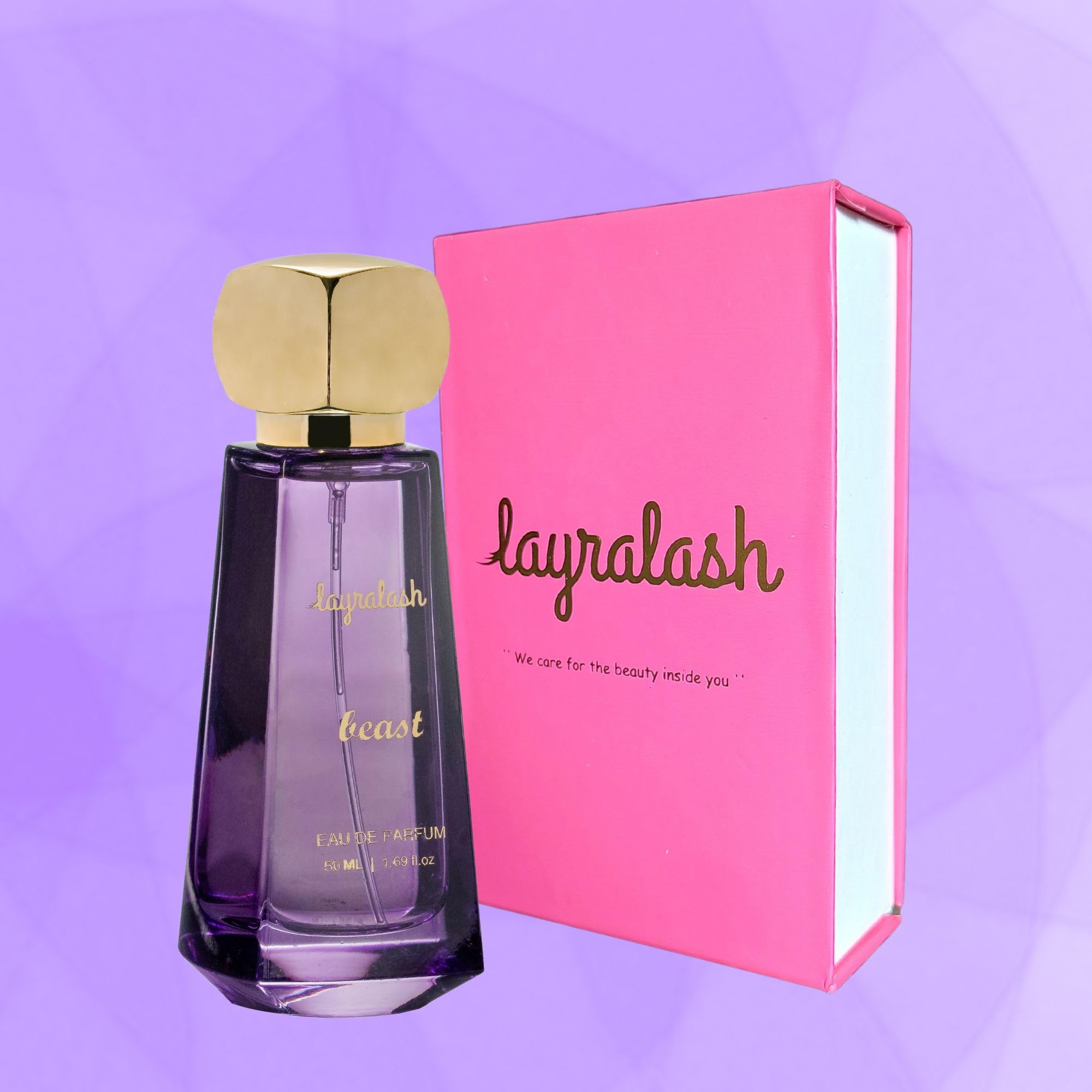 LAYRALASH BEAST Eau De Parfum for Women - 100% Natural Floral Perfume | Skin-Friendly Daily Fragrance | 50ml | Perfect for Work, Date Night & Special Occasions