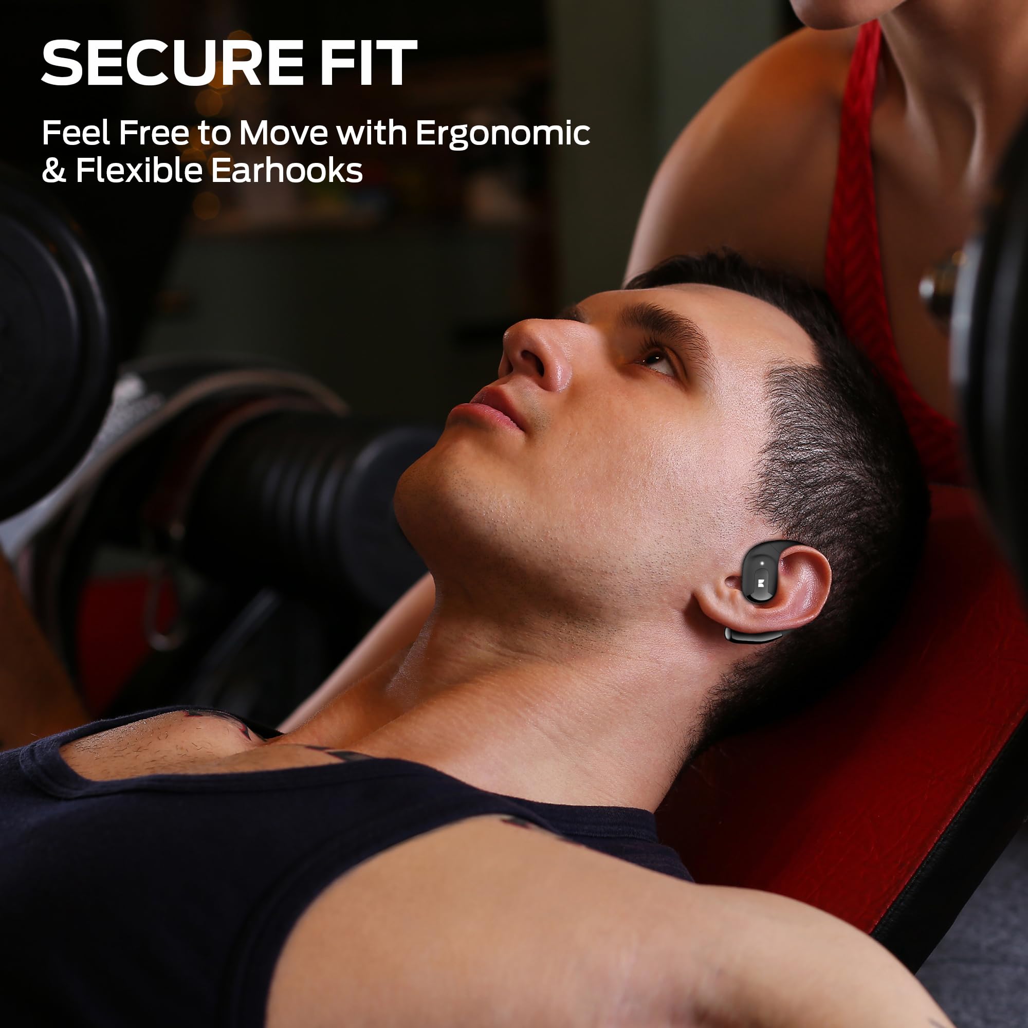 Monster Open Ear AC317 Bluetooth 5.4 Wireless Headphones - Stereo Sound, Crystal Clear Calls, 24H Playback, USB-C Fast Charging, Touch Control, Sweatproof for Running, Cycling & Workouts