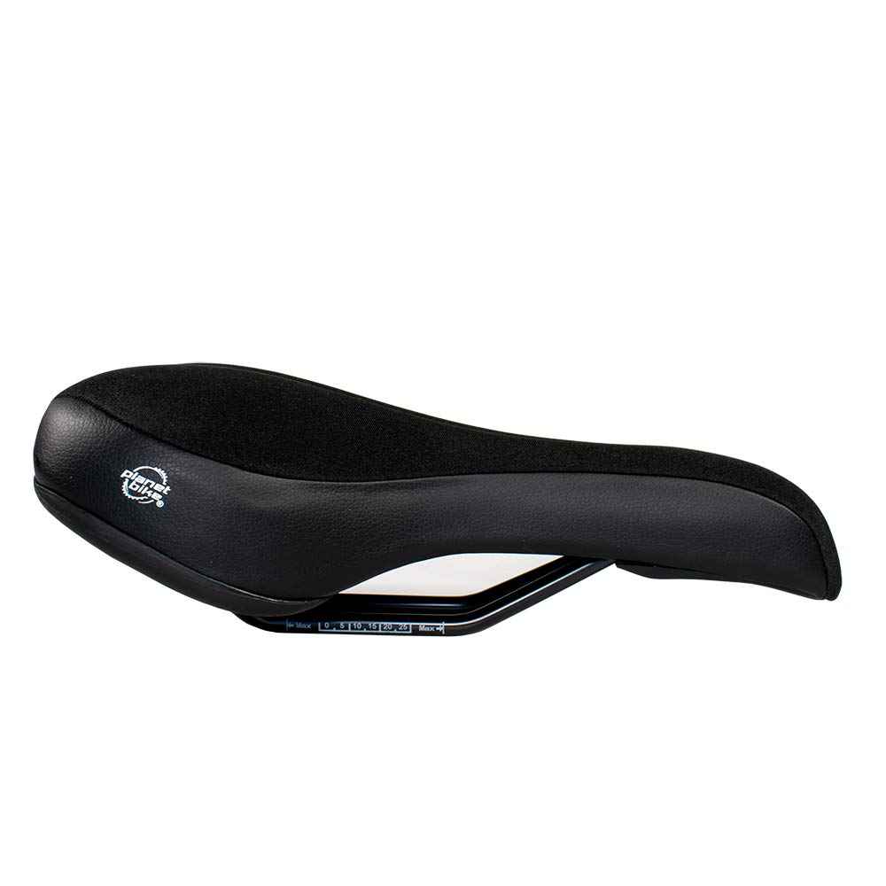 Planet Bike Comfort Gel Bicycle Saddle for Men - Ergonomic Bike Seat with Shock Absorption for Road & Mountain Biking - Perfect for Commuting, Exercise & Long-Distance Cycling