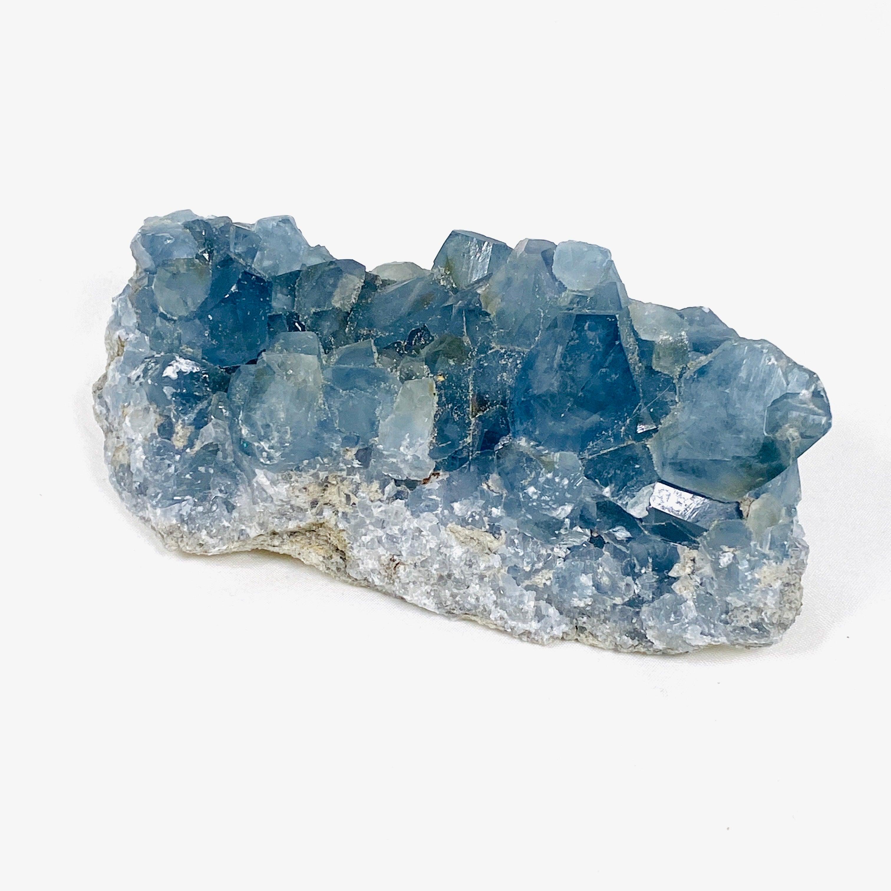 Natural Celestite Crystal Cluster - Healing Stone for Meditation, Stress Relief & Home Decor (CEL 02) | Perfect for Spiritual Healing, Yoga Spaces & Positive Energy