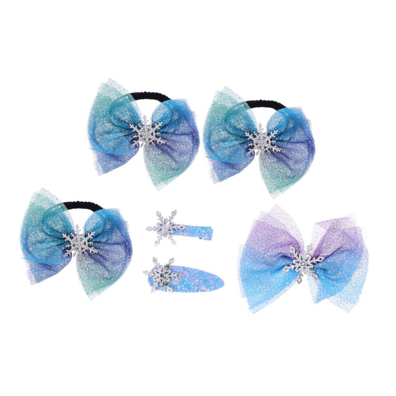 FRCOLOR 6-Piece Christmas Baby Hair Clips Set - Snowflake Bow Hair Accessories for Girls, Toddlers & Infants | Holiday Party, School, Photo Shoot & Daily Wear Hair Pins
