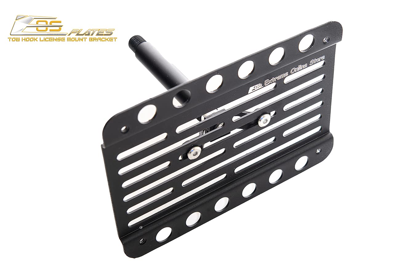 2002-2010 Porsche Cayenne 955 957 Front Bumper Tow Hook License Plate Relocator Bracket - EOS Plate Version 1 Replacement (Mid Size) | Perfect for Off-Roading, Car Shows & Custom Modifications