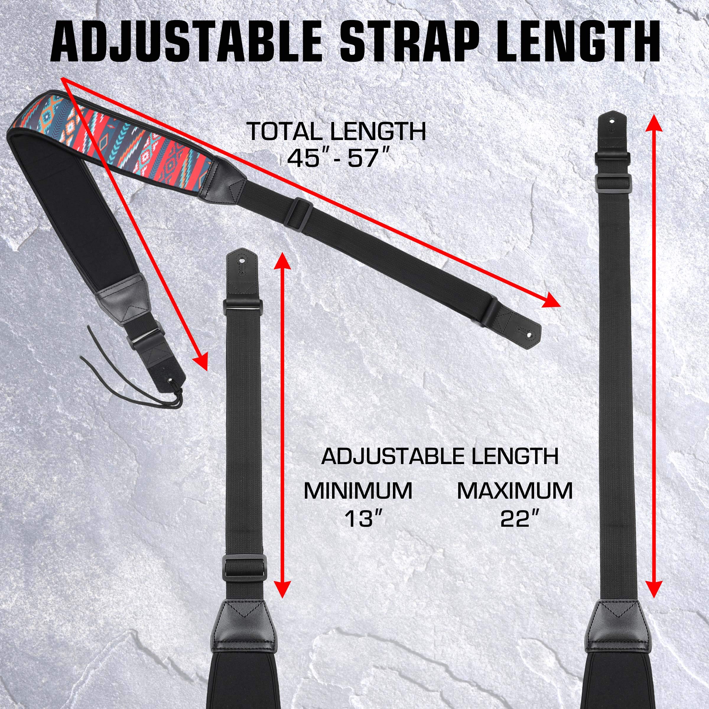 USA GEAR Electric Guitar Strap - 3