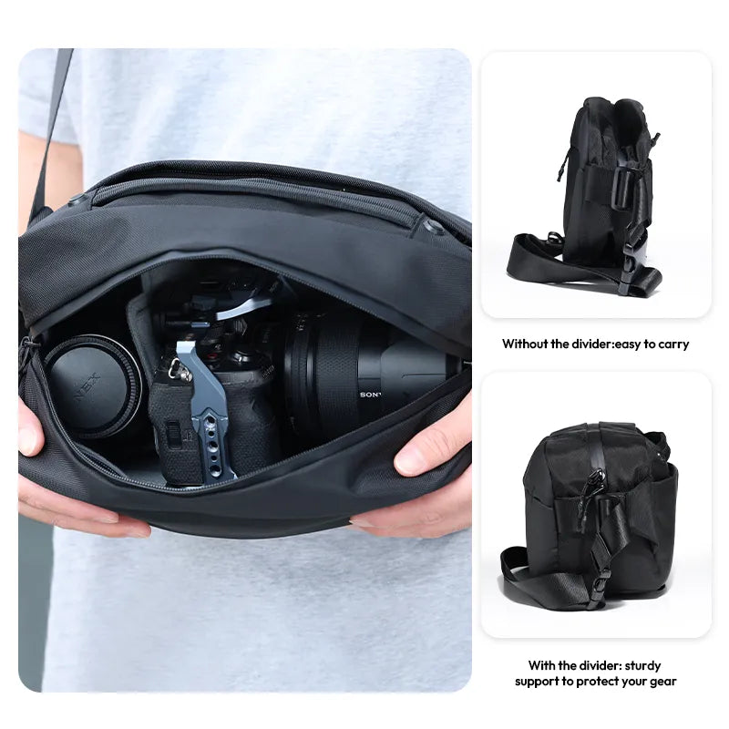 Ulanzi B120 10L Waterproof Camera Sling Bag - Lightweight DSLR Shoulder Bag for Travel, Hiking & Photography | Compact Design for Mirrorless Cameras, Lenses & Accessories